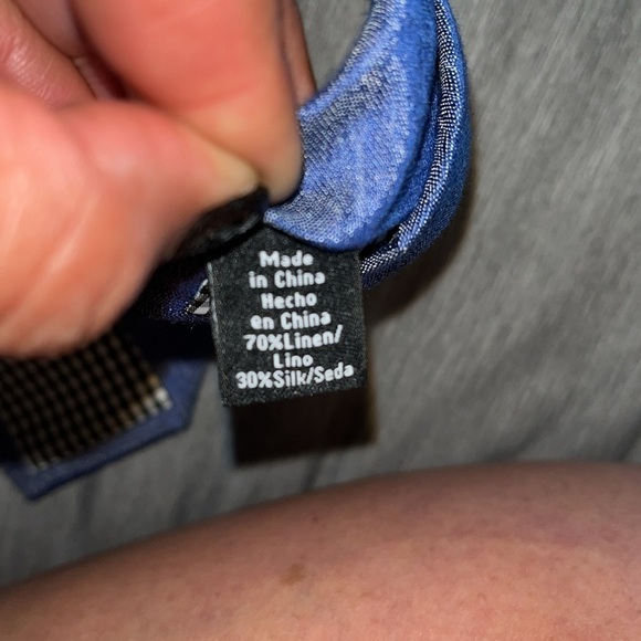 Ben Sherman Nautical Linen Necktie Blue - Picture 4 of 4